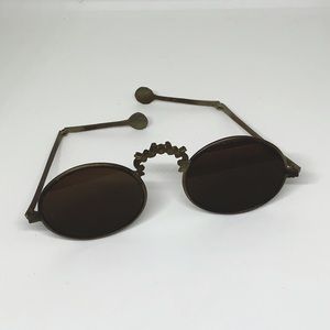 RARE (Unisex) Vintage Antique style Round Sun glasses Old Copper Wire Frames